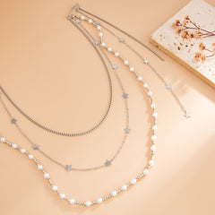 Pearl Wallet Chains Womens Triple Wallet Chain 