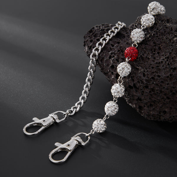 Light Blue Beaded Pants Chain Diamond Pants Chain for Women - iChainWallets