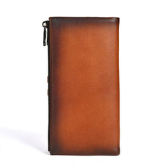 Buckle Mens Wallets That Holds A Lot of Cards Double Zipper Leather Wallet with Buckle for Men - iwalletsmen