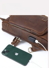 Leather Sling Bags For Mens