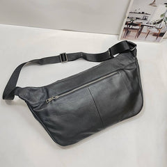 Large Leather Sling Bag for Big Guys - Lifestyle