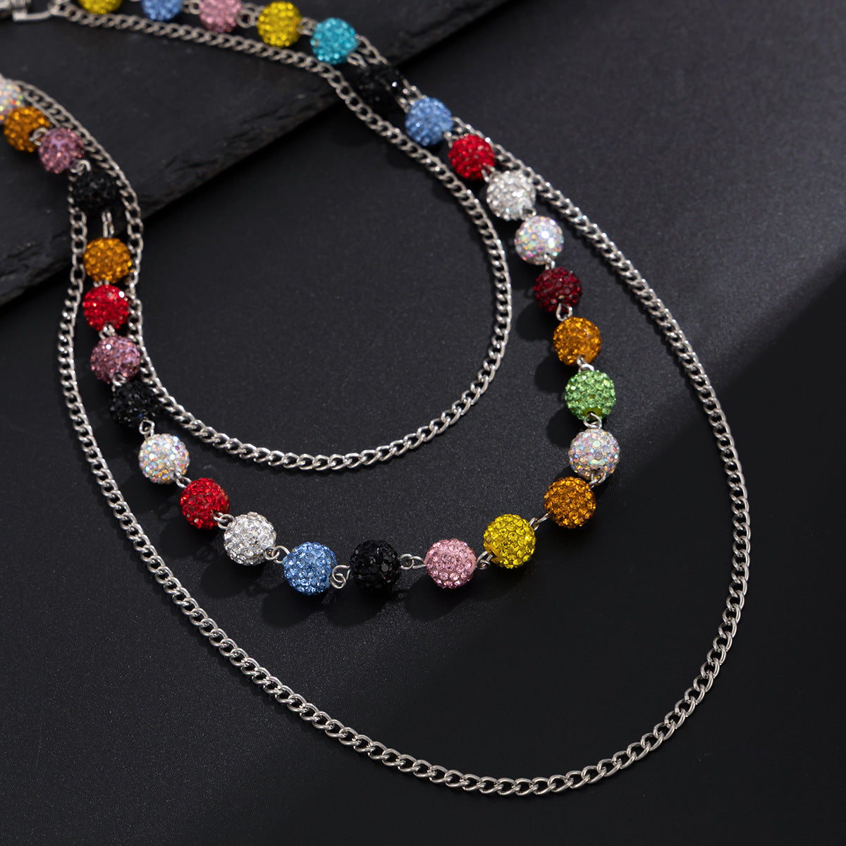 Diamond Triple Wallet Chain Ball Wallet Chain - iChainWallets