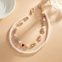 Pearl Wallet Chain for Women Double Beaded Wallet Chain Womens Wallet Chain - iChainWallets