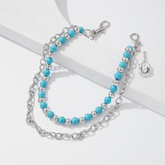 Beaded Wallet Chain Mens Ball Wallet Chain - iChainWallets