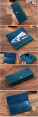 Blue Vintage Wallet With Flap - iwalletsmen