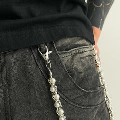 Pearl Wallet Chain for Women Beaded Wallet Chain - iChainWallets