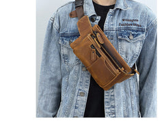 Small Leather Waist Bag Mens - iwalletsmen