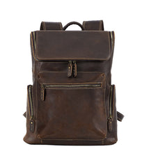 Leather Backpack for 15 inch Laptop for Men - iwalletsmen