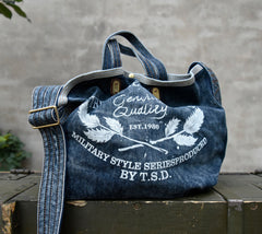 Blue Denim Tote Handbag Denim Tote Bag Blue Denim Tote Shoulder Bag Jean Tote Bag - Feltify