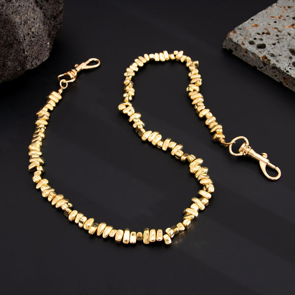 Gold Bead Biker Wallet Chain Beaded Pants Chain Bead Pants Chain - iChainWallets