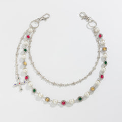 Pearl Wallet Chain for Women Gold Wallet Chain Womens Wallet Chain - iChainWallets