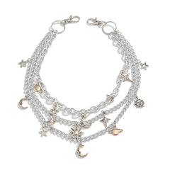 Triple Wallet Chain Star Moon Sun 3 Chains Biker Wallet Chain - iChainWallets