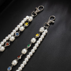 Pearl Wallet Chain Mens Double Wallet Chain Gem Wallet Chain - iChainWallets