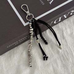 Beaded Wallet Chain Black Ball Wallet Chain - iChainWallets