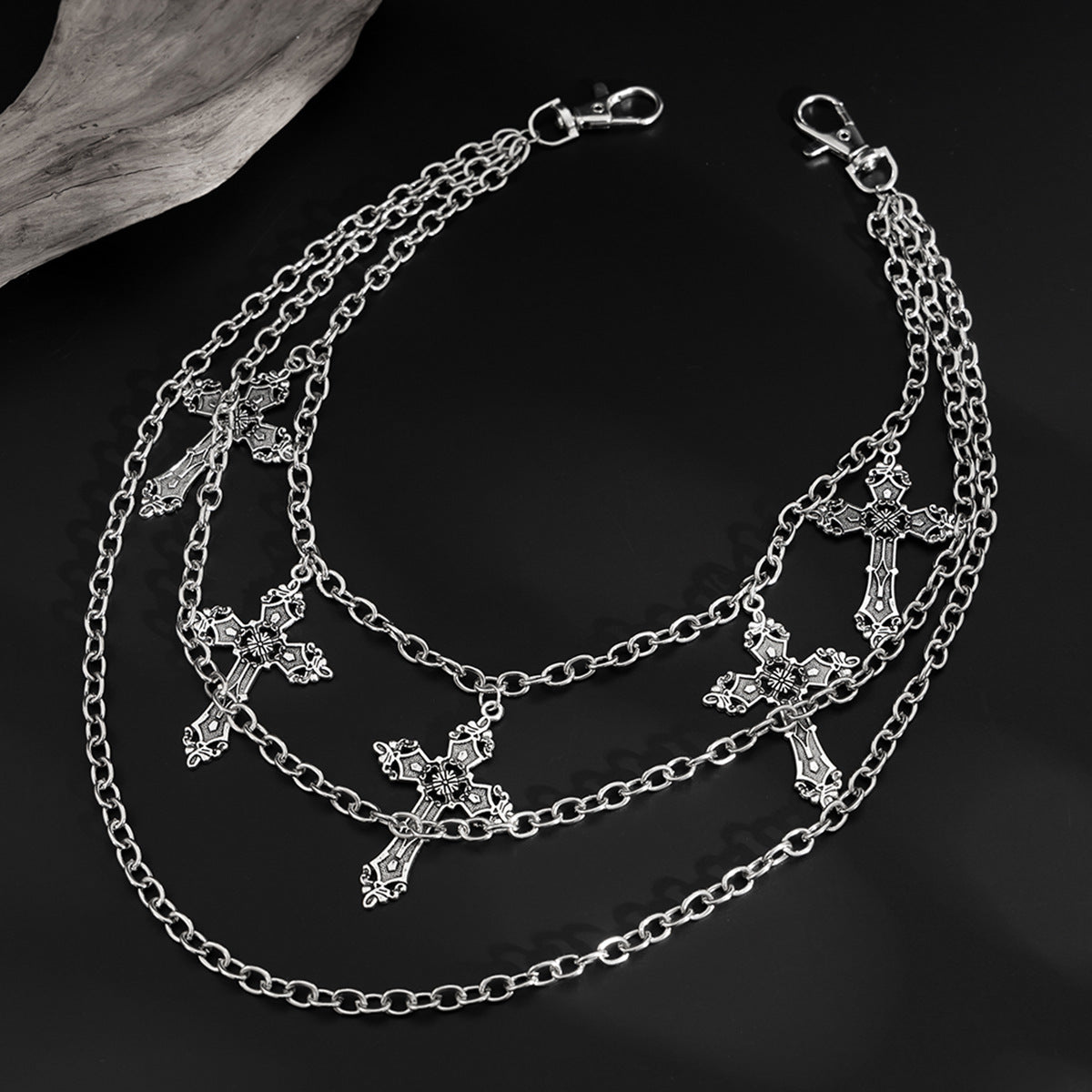 Cross Wallet Chain Mens Biker Wallet Chain - iChainWallets