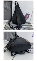 Leather Sling Backpack - Crossbody View