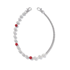 Red  Beaded Pants Chain Diamond Pants Chain for Women - iChainWallets