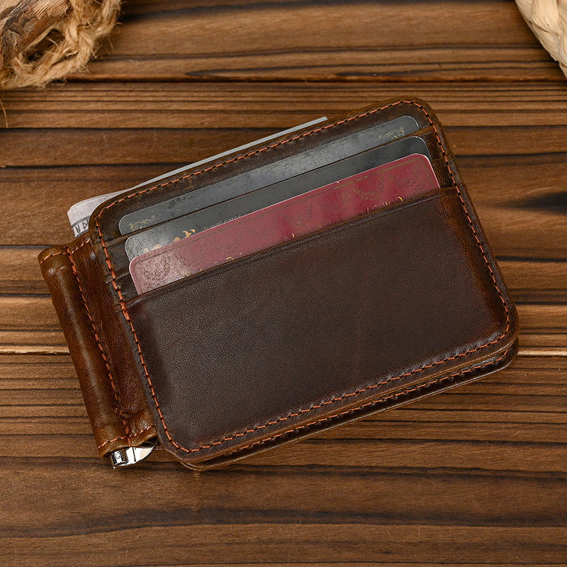 Bifold Leather Wallet with Money Clip Mens Bifold Wallets with Money Clip - iwalletsmen