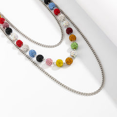 Diamond Triple Wallet Chain Ball Wallet Chain - iChainWallets