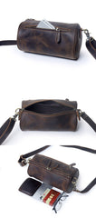 Barrel Crossbody Bag Leather Barrel Bags for Men - iwalletsmen