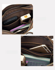 Men's Small Leather Crossbody Bag 