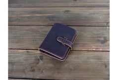 Leather Vertical Wallet with Buckle Mens Wallets Leather Vertical Bifold Wallet - iwalletsmen