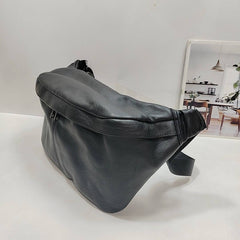 Black Sling Bag for Big Man - Studio View