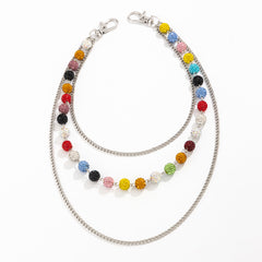 Diamond Triple Wallet Chain Ball Wallet Chain - iChainWallets