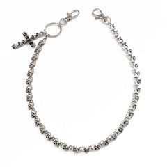 Cool Biker Wallet Chain with Skull Cross - iChainWallets