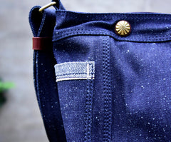 Blue Denim Messenger Bag Denim Crossbody Bag Blue Denim Shoulder Bag - Feltify
