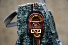 Blue Jean Vertical Tote Bag Denim Tote Handbag Denim Tote Bag Blue Denim Tote Shoulder Bag - Feltify
