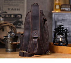 Big sling bag for men - reinforced stitching at stress points