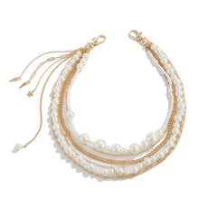 Pearl Layered Wallet Chain with Tassel - iChainWallets