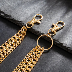 Gold Triple Wallet Chain Women Pants Chain - iChainWallets