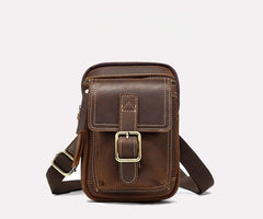 Brown Leather Belt Loop Pouch - iwalletsmen