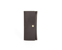 Long Leather Wallet with Flap Mens Wallet with Flap Brown Leather Flap Wallet - iwalletsmen