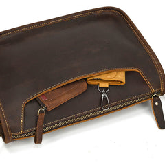 Dark Brown Vintage Leather Messenger Bag