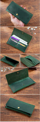 Green Vintage Wallet With Flap - iwalletsmen
