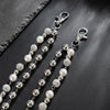 Pearl Wallet Chain Beaded Wallet Chain Diamond Double Wallet Chain - iChainWallets
