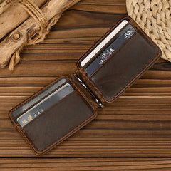 Bifold Leather Wallet with Money Clip Mens Bifold Wallets with Money Clip - iwalletsmen