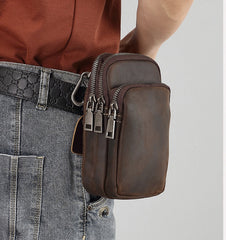 Leather Pouch Bag for Mens Small Pouch Bag for Men Belt Pouch for Men - iwalletsmen