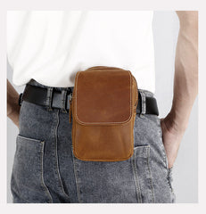 Brown Leather Belts Pouches - iwalletsmen
