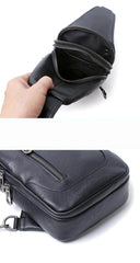 Mens Black Sling Bag 