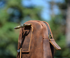 Small Pouch Bag for Men Cell Phone Belt Holster Mens Leather Belt Bag Leather Belt Pouch - iwalletsmen