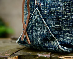 Blue Jean Vertical Tote Bag Denim Tote Handbag Denim Tote Bag Blue Denim Tote Shoulder Bag - Feltify
