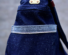 Blue Denim Messenger Bag Denim Crossbody Bag Blue Denim Shoulder Bag - Feltify