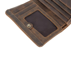 Mens Wallet with Coin Purse Billfold Leather Billfold with Coin Pocket - iwalletsmen