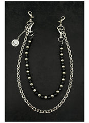 Black Ball Wallet Chain Double Wallet Chain - iChainWallets