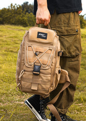 Khaki Tactical Canvas sling bag for big guys,