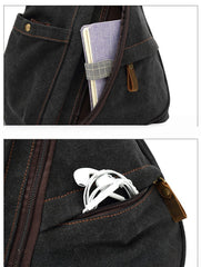 Large Canvas Sling Bag for Big Guys - Shoulder Strap